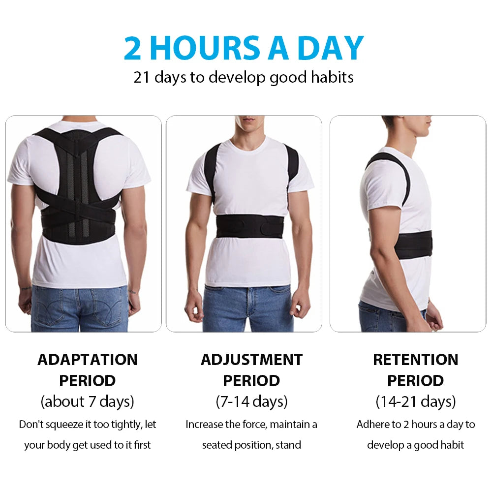 Ultimate Back Brace Posture Corrector for Men & Women - Adjustable Lumbar Support for Scoliosis Relief & Improved Posture