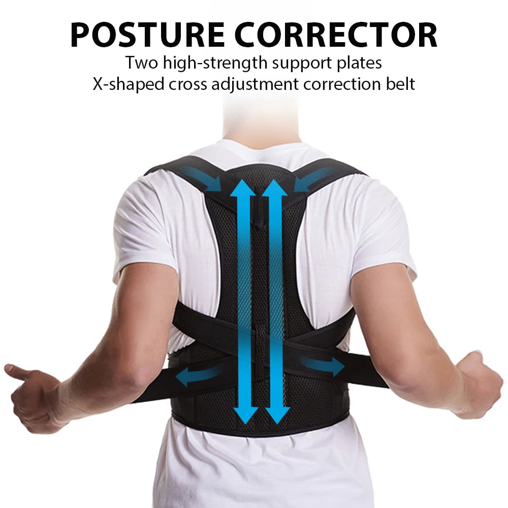 Ultimate Back Brace Posture Corrector for Men & Women - Adjustable Lumbar Support for Scoliosis Relief & Improved Posture